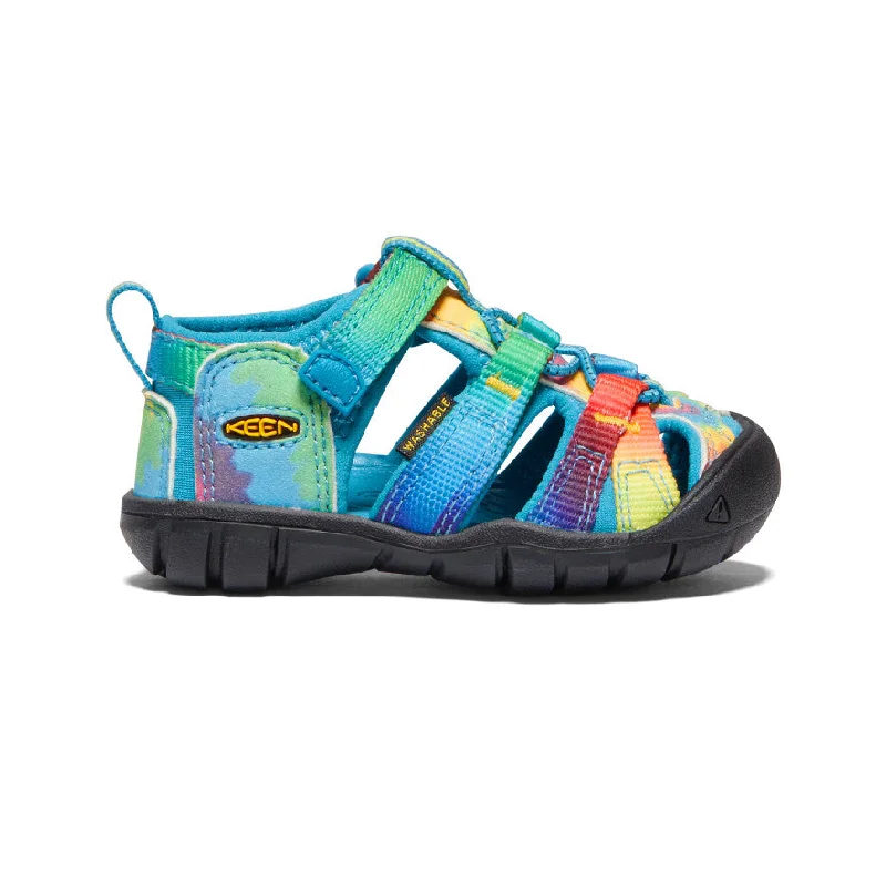 Men's sandals in a neutral color like black or brownToddlers' Seacamp II CNX  |  Vivid Blue/Original Tie Dye