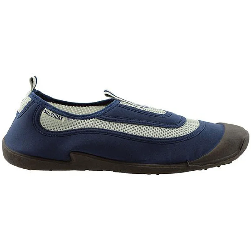 Men's sandals with a toe post designCudas Flatwater Water Shoes Navy Mesh (Men's)