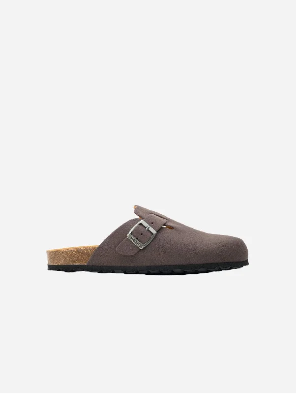 Men's sandals with a durable outer soleTaro Comfort Men's Vegan Footbed Slippers | Grey