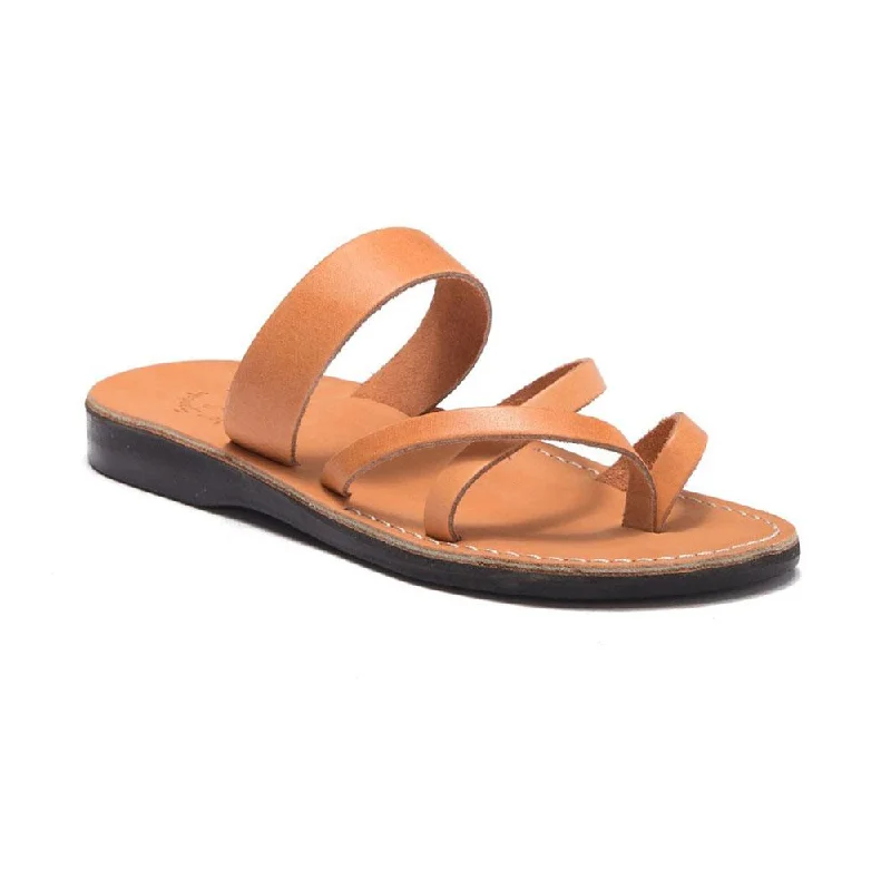 Men's sandals with a cushioned footbedExodus - Leather Strappy Sandal | Tan