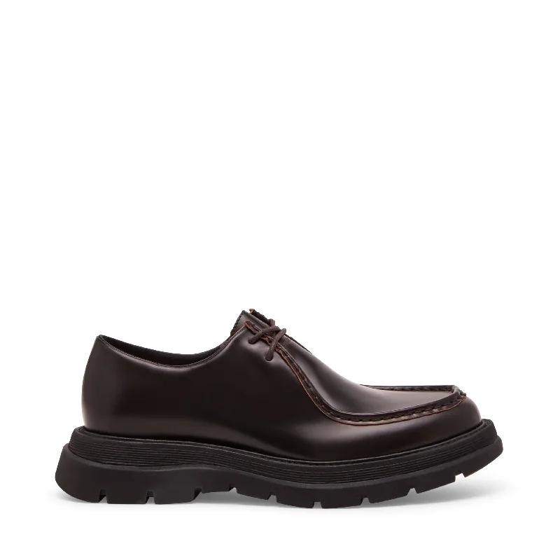 Men's loafers with a moc - toe design Men's loafers with a cushioned footbedReice Casual Shoe BROWN LEATHER