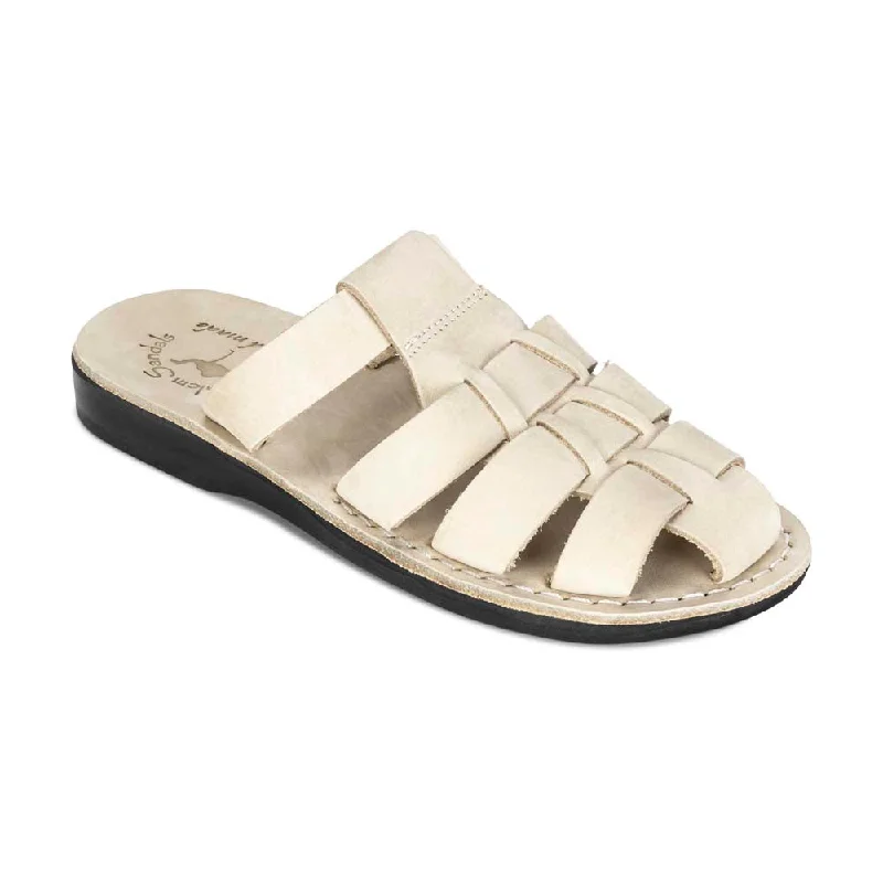 Waterproof men's sandals for water activitiesWaterproof men's sandals for water activitiesMichael Slide - Leather Pacific Slide Sandal | White Nubuck