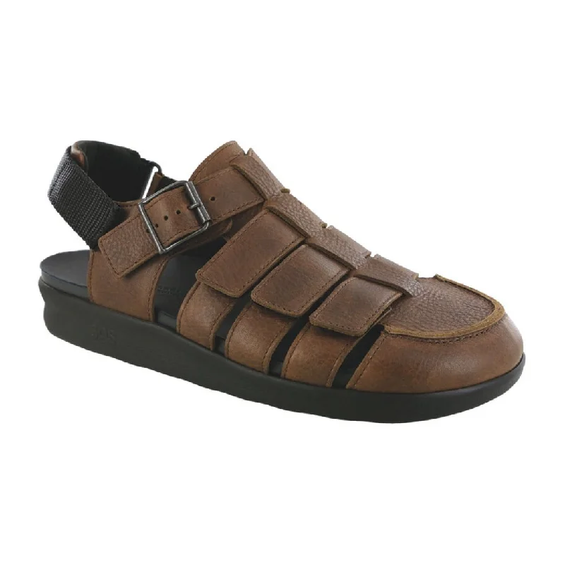 Men's sandals with a wide strap for supportMen's sandals with a wide strap for supportSAS Men's Endeavor Fisherman Sandal - Brown