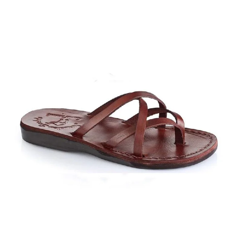 Men's sandals with a flexible sole for easy movementTamar - Leather Strappy Flip Flops | Brown Men's sandals with a flexible sole for easy movementTamar - Leather Strappy Flip Flops | Brown