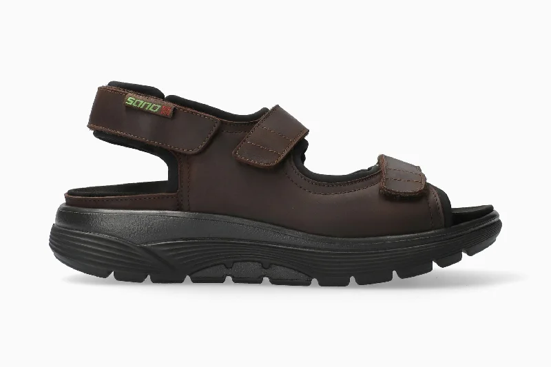 Men's sandals with a stretchy strap for a better fitWilfried - Dark Brown