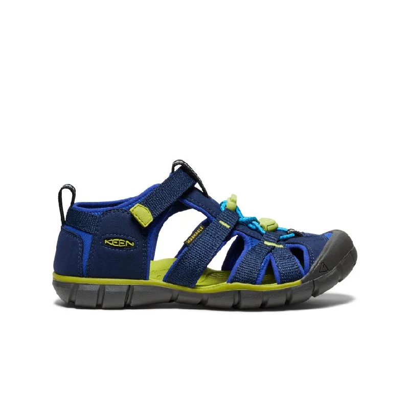 Men's sandals with a cushioned footbedBig Kids' Seacamp II CNX  |  Naval Academy/Chartreuse