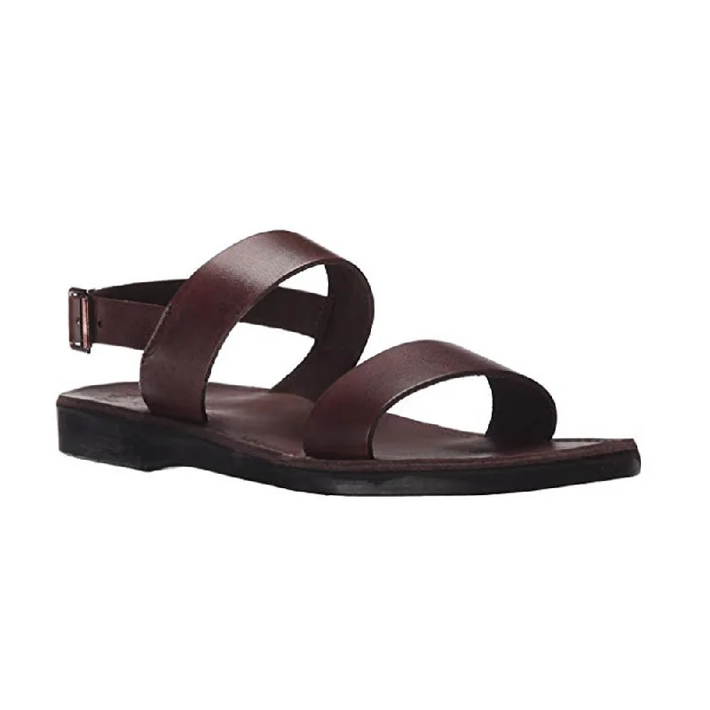 Men's leather sandals with an adjustable strapGolan - Leather Slingback Flat Sandal | Brown Men's leather sandals with an adjustable strapGolan - Leather Slingback Flat Sandal | Brown