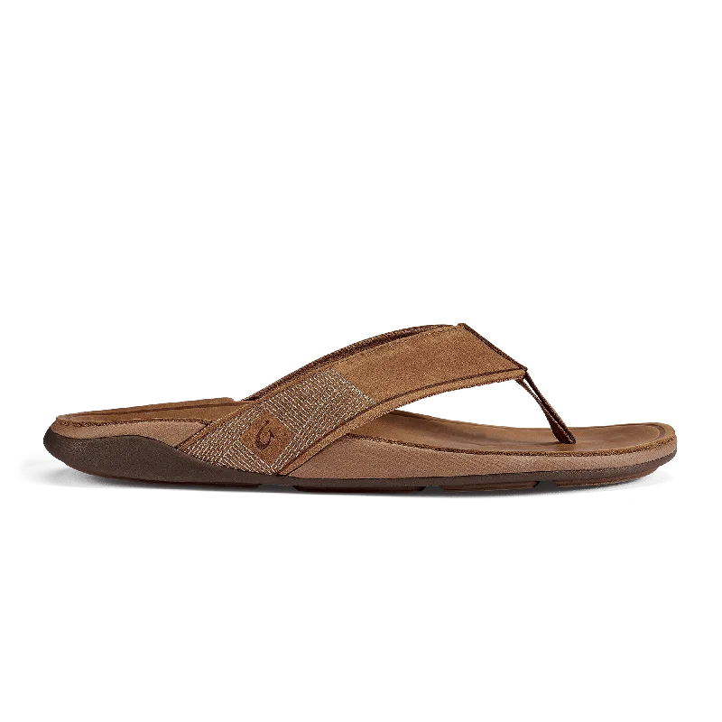 Men's sandals with a padded heelTuahine - Toffee