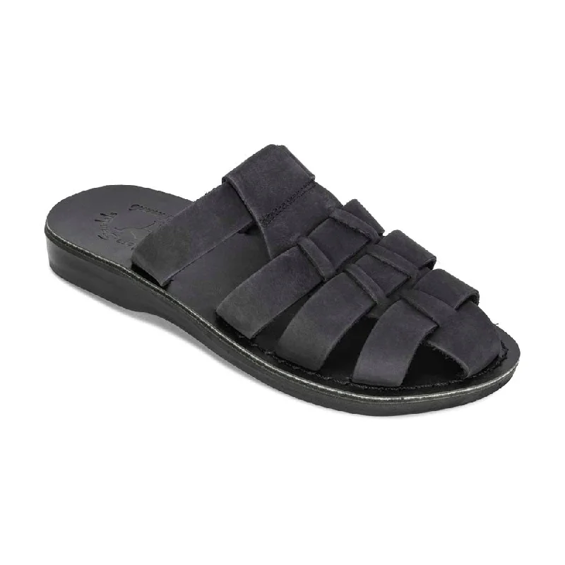 Men's sandals with a pointed toe for a stylish lookMen's sandals with a pointed toe for a stylish lookMichael Slide - Leather Pacific Slide Sandal | Black Nubuck