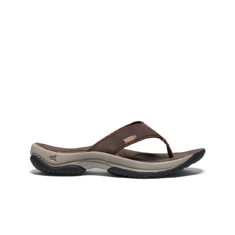 Men's sandals with a pointed toe for a stylish lookMen's Kona Leather Flip-Flop  |  Java/Dark Earth