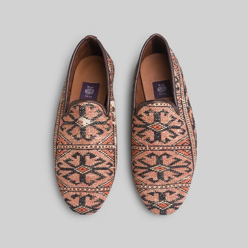 Men's loafers with a smooth leather finish Men's loafers with a leather lacing systemMen's Kilim Loafer Size 8