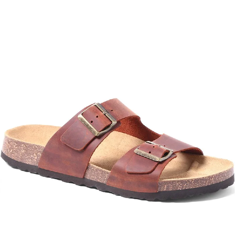 Men's sandals with a flexible sole for easy movementLeather Sandals - WALTHAMSTOW / 323 930 Men's sandals with a flexible sole for easy movementLeather Sandals - WALTHAMSTOW / 323 930
