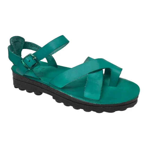 Men's sandals with a flexible sole for easy movementMen's sandals with a flexible sole for easy movementTovah - Molded Crossover Strap Sandal | Turquoise