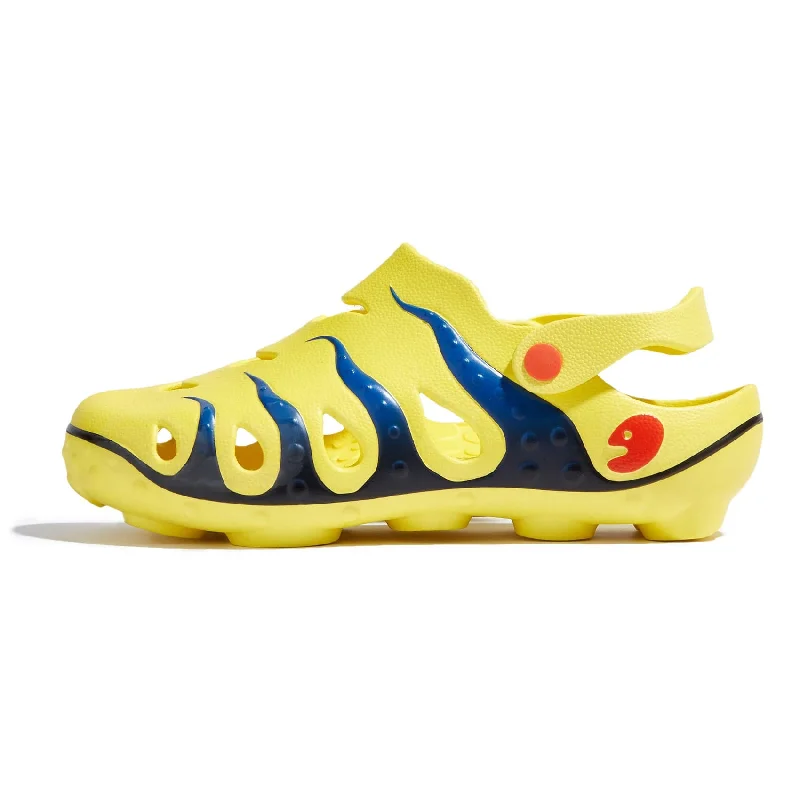 Men's sandals with a durable outer soleYellow & Black Octopus I Men