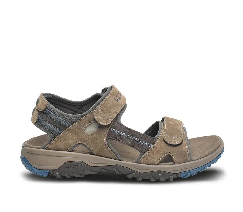 Men's sandals with a perforated leather upper for ventilationTREAD