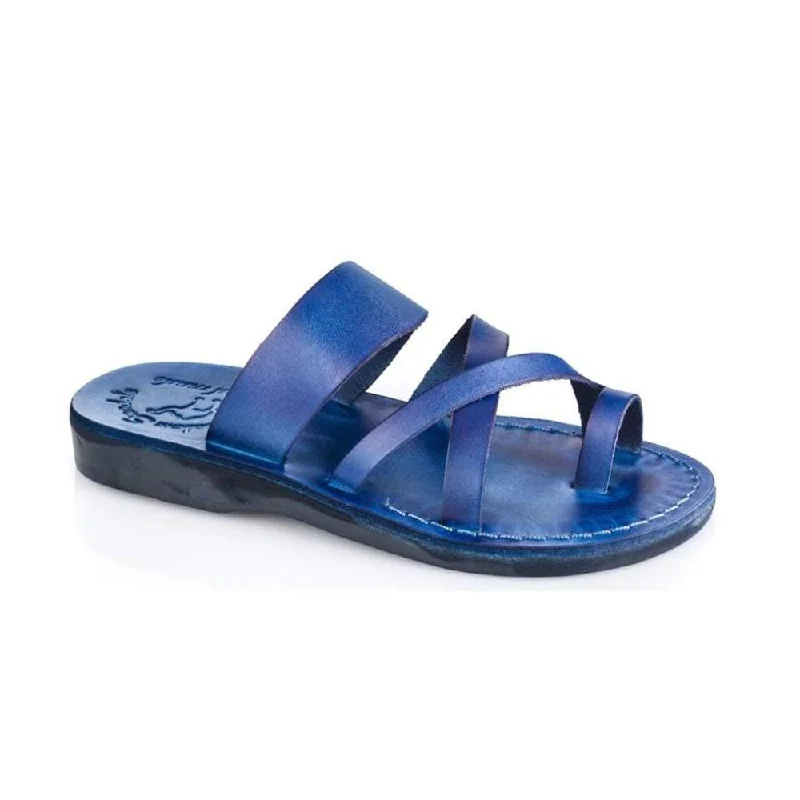 Men's sandals with a cushioned footbedThe Good Shepherd - Leather Toe Loop Sandal | Blue Men's sandals with a cushioned footbedThe Good Shepherd - Leather Toe Loop Sandal | Blue