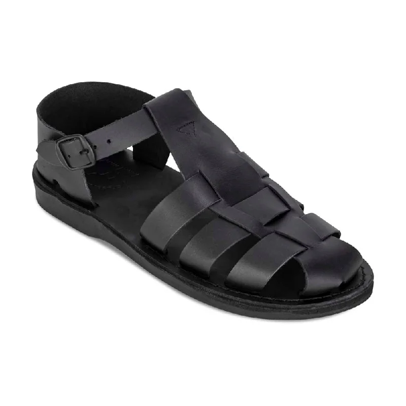 Men's sandals with a cushioned footbedMen's sandals with a cushioned footbedDaniel - Leather Fisherman Sport Sandal | Black