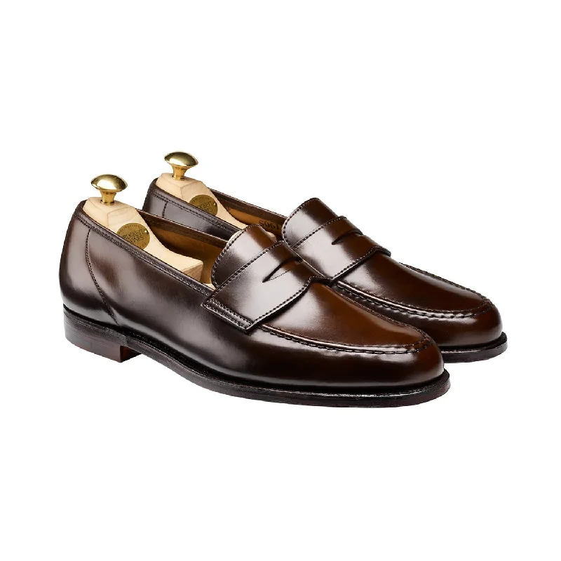 Men's loafers with a leather lining for comfort Men's loafers with a decorative buckleHarvard Dark Brown Cordovan