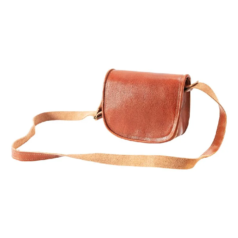 Men's sandals with a perforated leather upper for ventilationSmall Leather Crossbody Purse | Brown