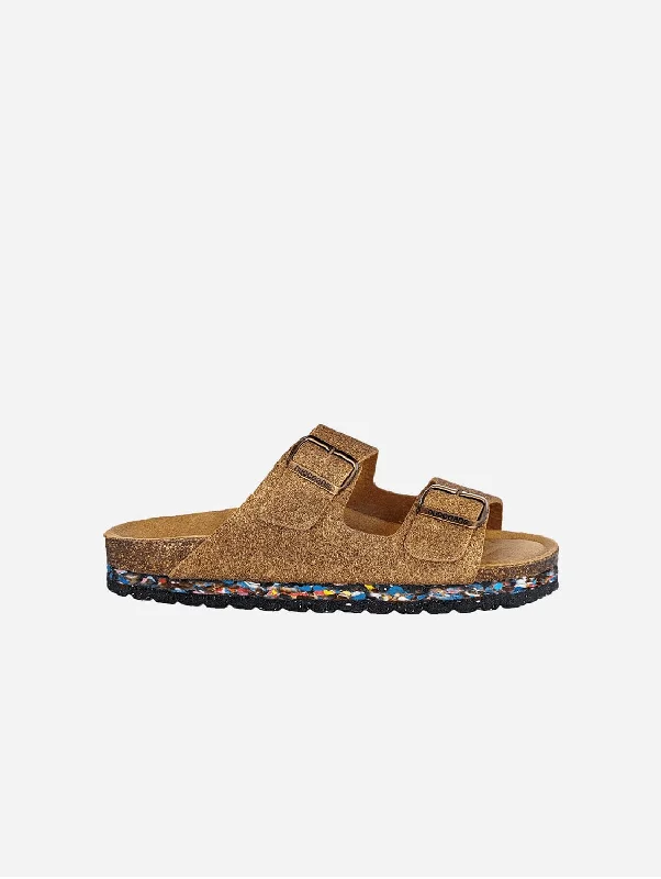 Men's sandals with a toe post designNuo Palm Tree Fibre & Cork Buckled Sandals | Coco
