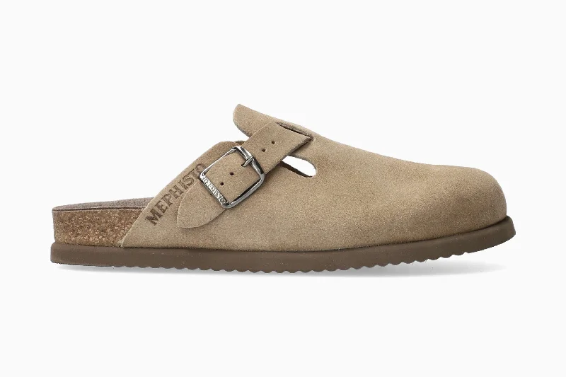 Men's sandals with a buckle closureNathan - Warm Grey