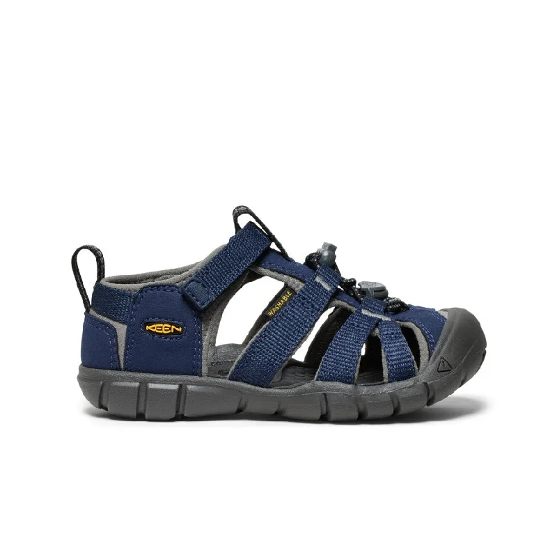 Men's sandals with a perforated leather upper for ventilationLittle Kids' Seacamp II CNX  |  Naval Academy/Drizzle