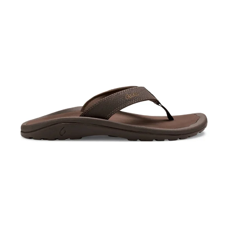 Men's sandals in a neutral color like black or brownOluKai Men's 'Ohana Flip Flop - Dark Java/Ray