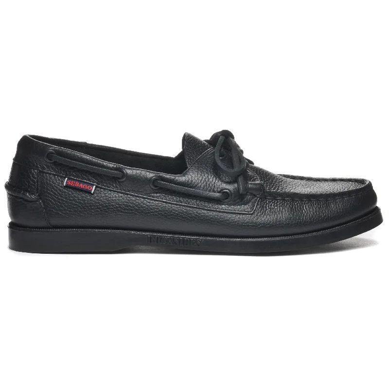 Waterproof men's boat shoes for boating activitiesPortland Martellato - Black