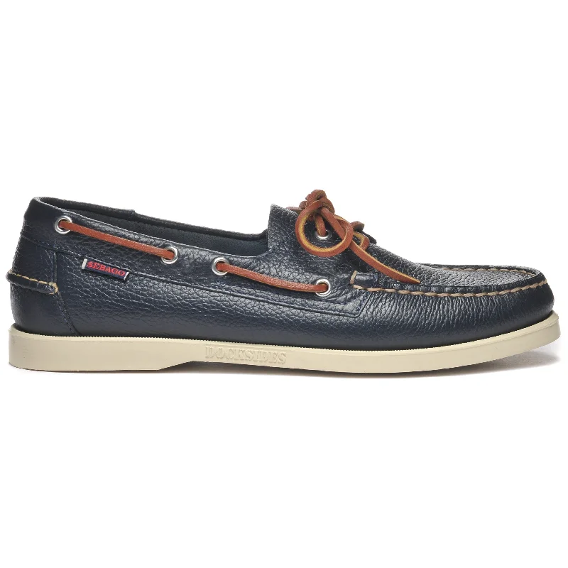 Stretchable men's boat shoes for a comfortable fitPortland Martellato - Navy Blue