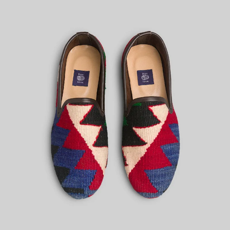 Men's leather loafers with a penny slot Men's loafers with a low - heeled designMen's Kilim Loafer Size 12