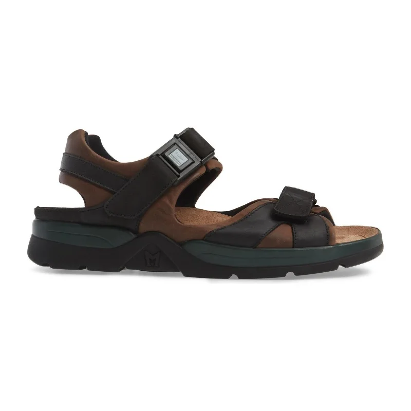 Men's leather sandals with an adjustable strapMephisto Men's Shark Black/Brown