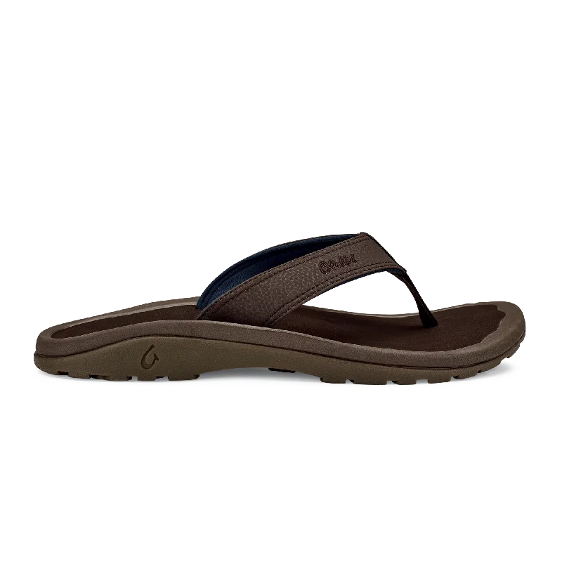 Men's sandals in a neutral color like black or brown‘Ohana - Dark Wood