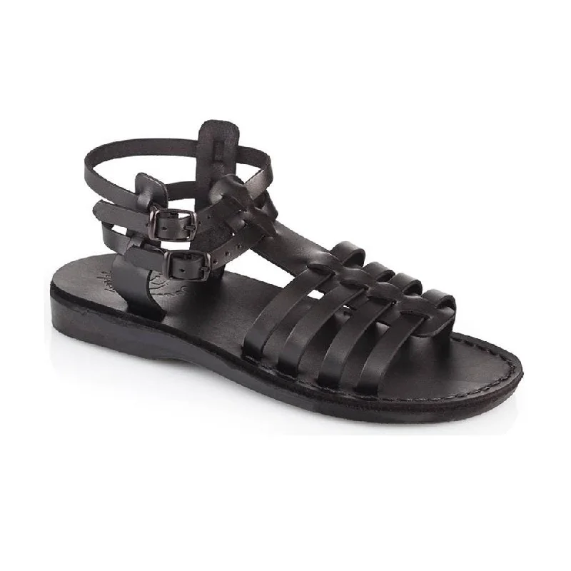 Men's leather sandals with an adjustable strapLeah - Leather Gladiator Sandal | Black Men's leather sandals with an adjustable strapLeah - Leather Gladiator Sandal | Black