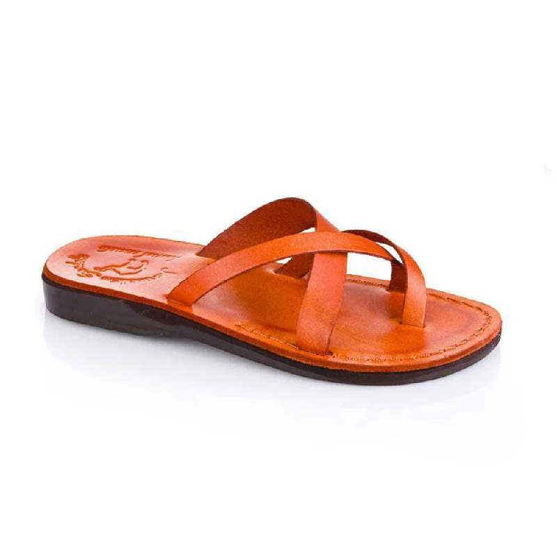 Men's sandals with a leather lining for comfortAbigail - Leather Toe Sandal | Orange Men's sandals with a leather lining for comfortAbigail - Leather Toe Sandal | Orange