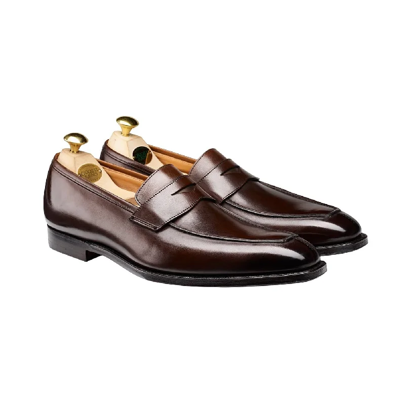 Men's loafers with a memory foam insoleBury 2 Dark Brown Antique Calf