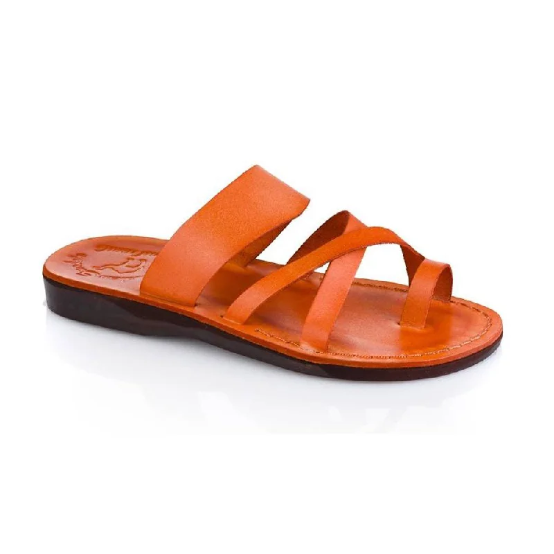Men's sandals with a stretchy strap for a better fitThe Good Shepherd - Leather Toe Loop Sandal | Orange Men's sandals with a stretchy strap for a better fitThe Good Shepherd - Leather Toe Loop Sandal | Orange