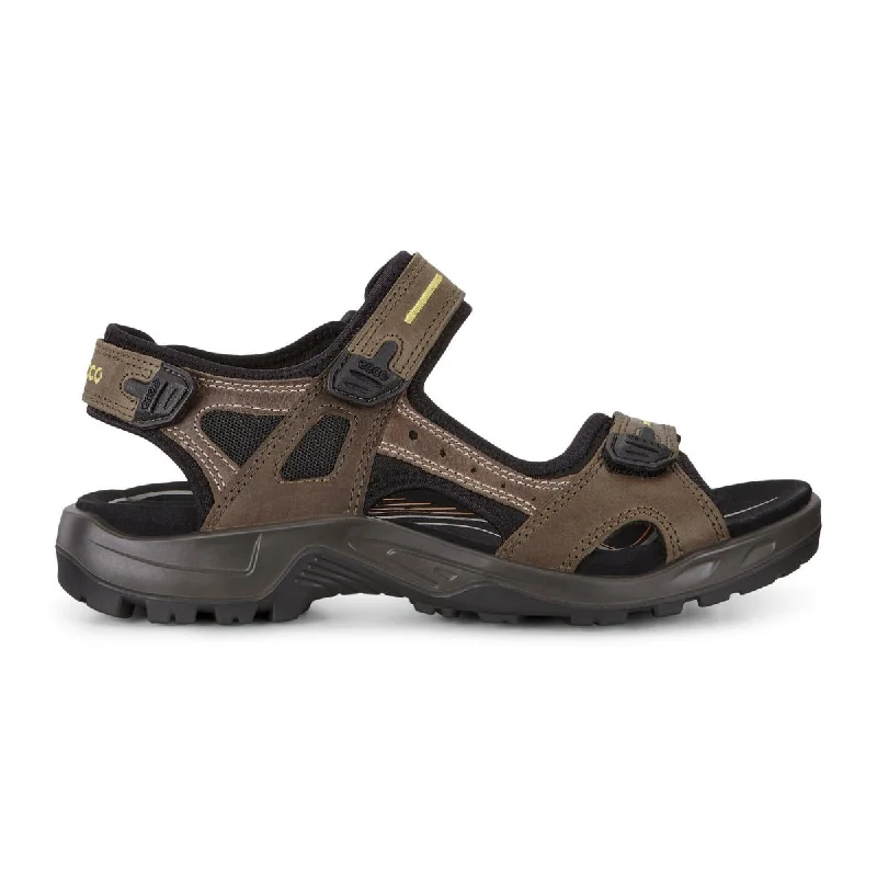 Men's sandals with a removable insole for cleaningEcco Men's Yucatan Tarmac/Moon Rock