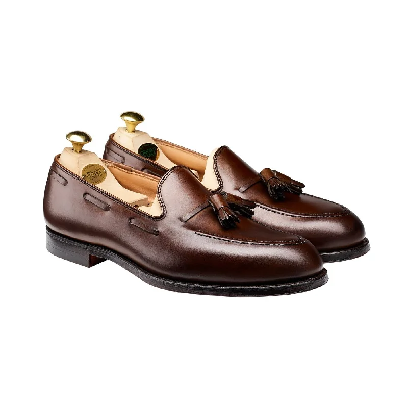 Men's loafers with a moc - toe design Men's loafers with a cushioned footbedCavendish Dark Brown Burnished Calf
