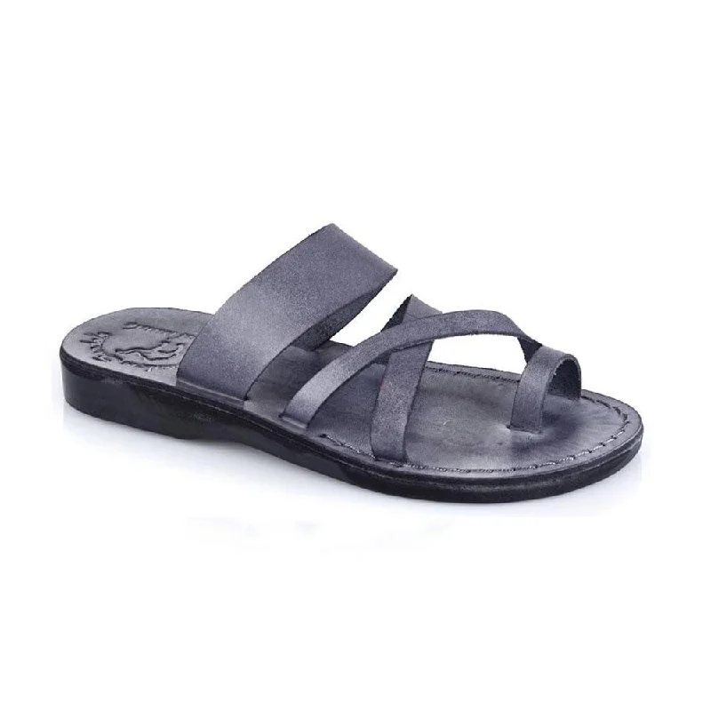 Men's sandals with a rubber sole for tractionThe Good Shepherd - Leather Toe Loop Sandal | Grey Men's sandals with a rubber sole for tractionThe Good Shepherd - Leather Toe Loop Sandal | Grey