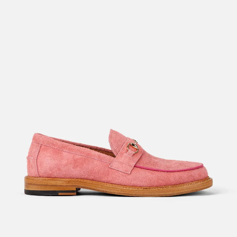 Men's loafers with a rubber sole for durabilityBoardwalk Rouge Suede Horse-Bit Loafers