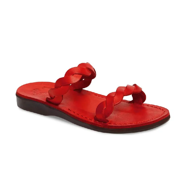 Men's sandals with a pointed toe for a stylish lookJoanna - Leather Braided Strap Sandal | Red Men's sandals with a pointed toe for a stylish lookJoanna - Leather Braided Strap Sandal | Red