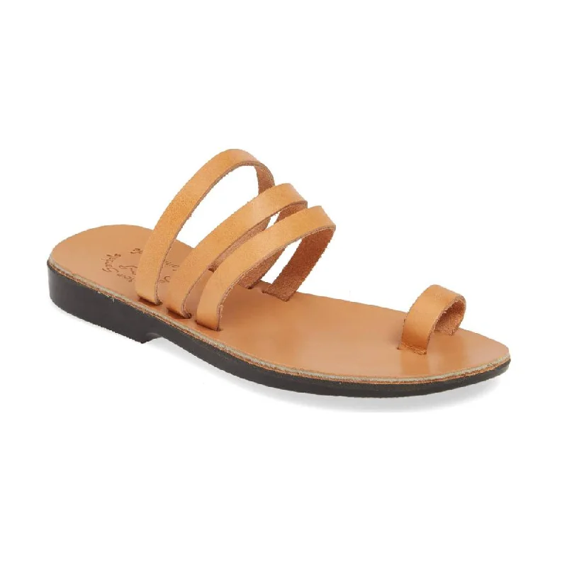 Men's sandals with a stretchy strap for a better fitAngela - Leather Slip On Sandal | Tan