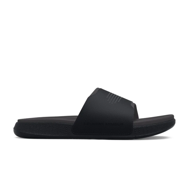 Men's sandals with a flexible sole for easy movementUnder Armour Unisex UA Ansa Elevate Slide - Black/Jet Gray