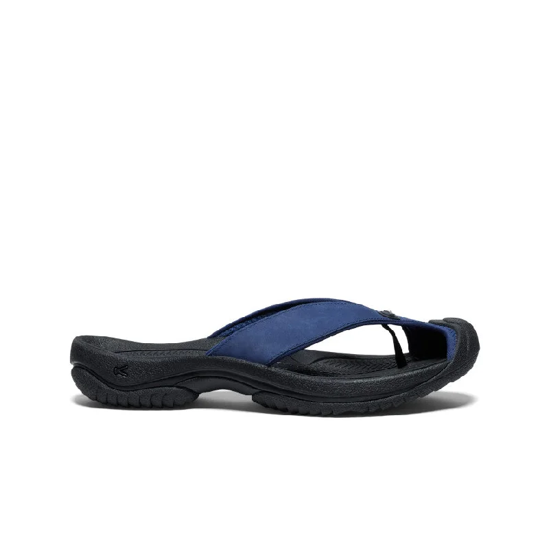 Men's sandals with a perforated leather upper for ventilationMen's Waimea Leather Flip-Flop | Naval Academy/Black Men's sandals with a perforated leather upper for ventilationMen's Waimea Leather Flip-Flop | Naval Academy/Black