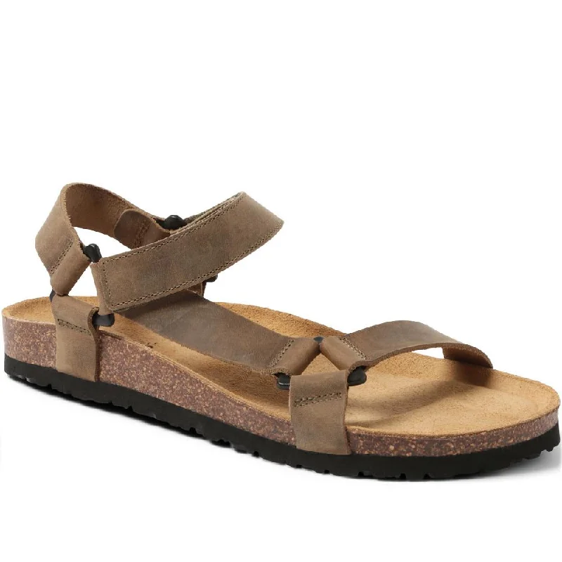 Flip - flop style men's sandals for beach wearWilbur Leather Strappy Sandals - WILBUR / 323 932 Flip - flop style men's sandals for beach wearWilbur Leather Strappy Sandals - WILBUR / 323 932