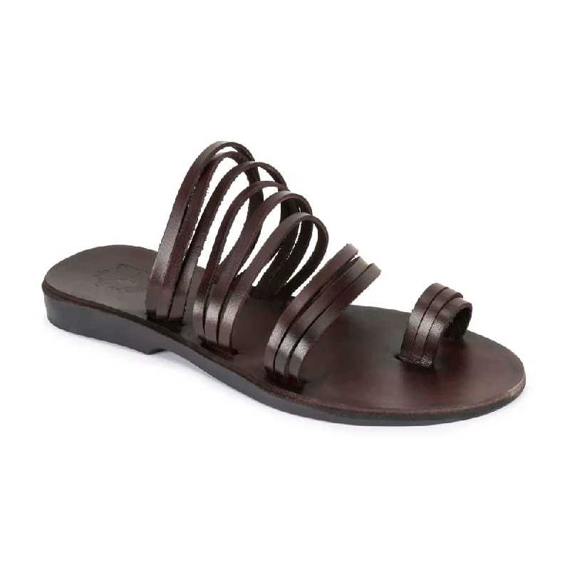 Flip - flop style men's sandals for beach wearLayla - Leather Thin Strap Sandal | Brown