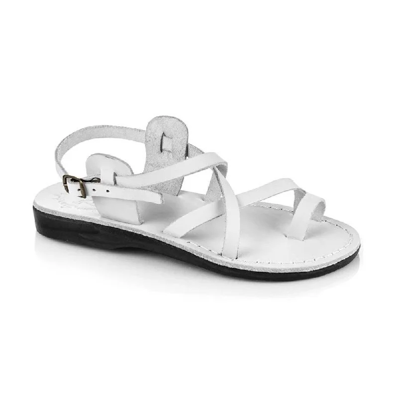 Flip - flop style men's sandals for beach wearThe Good Shepherd Buckle - Leather Toe Loop Sandal | White