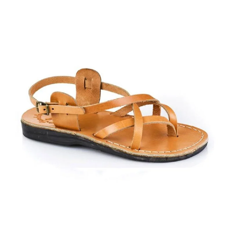 Men's sandals with a shock - absorbing insoleTamar Buckle - Leather Flip Flop Sandal | Tan