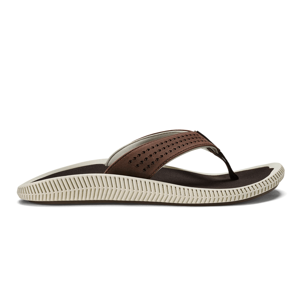 Men's sandals with a leather lining for comfortOlukai Men's Ulele - Dark Wood