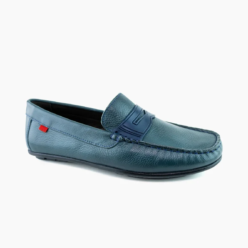 Men's loafers with a smooth leather finish Men's loafers with a leather lacing systemDavidson St, Jr